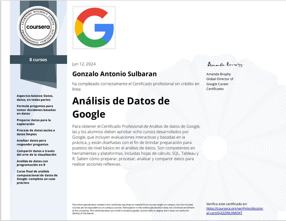 Google Data Analyst